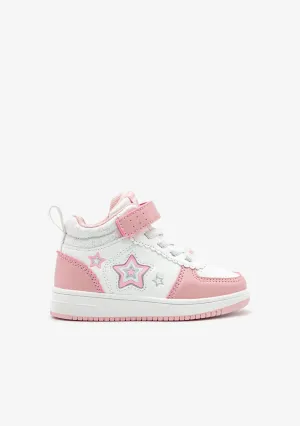 Pink Stars with lights High Top Sneakers