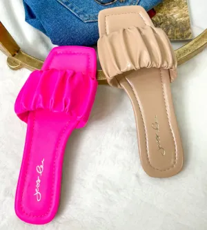 Ruched Sandals