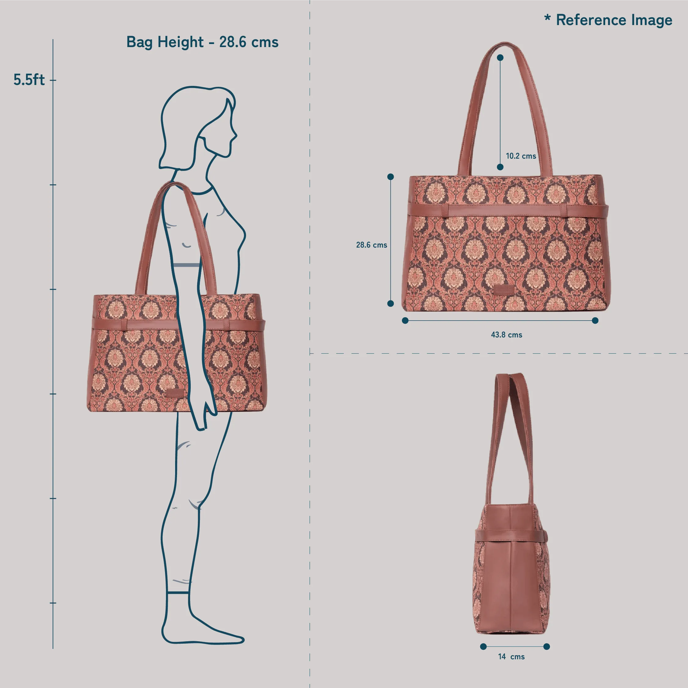Seashell Motif White Statement Office Bag