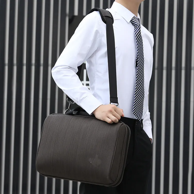 Sidiou Group Men Business Handbag Messenger Bag Laptop Bag  Travel Shoulder Bag Men's Briefcases