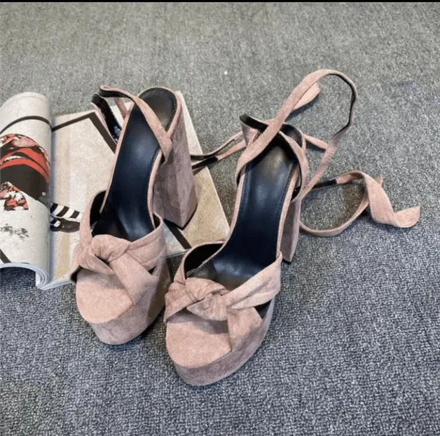 Silk Peep Toe Ankle Strap Heels