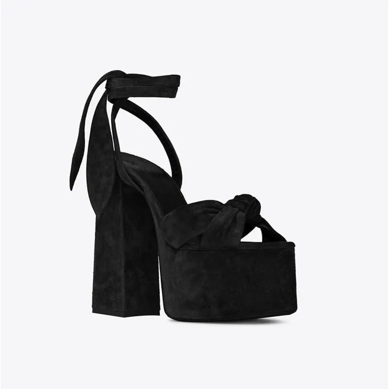 Silk Peep Toe Ankle Strap Heels
