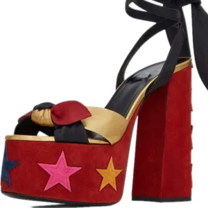 Silk Peep Toe Ankle Strap Heels