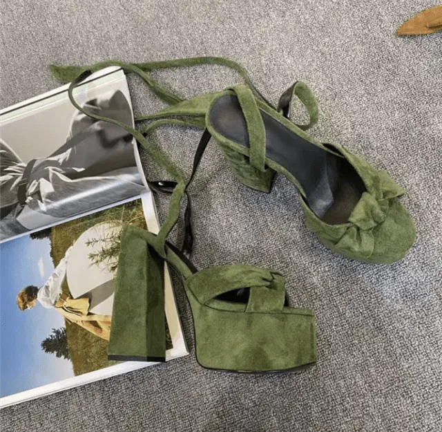 Silk Peep Toe Ankle Strap Heels