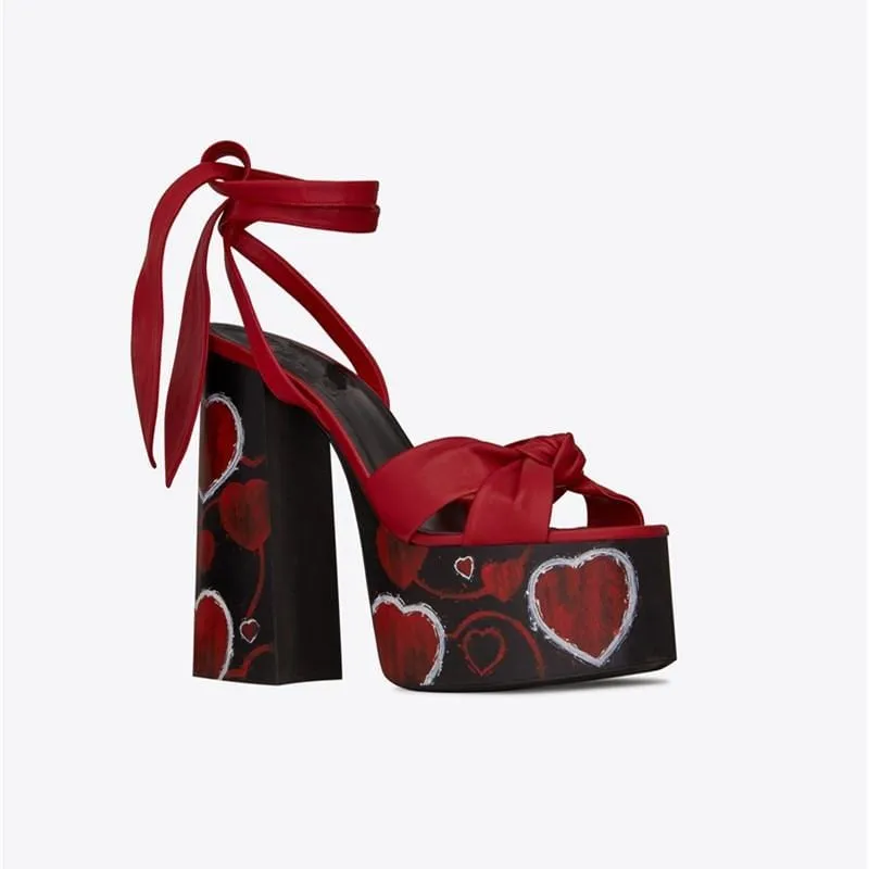 Silk Peep Toe Ankle Strap Heels