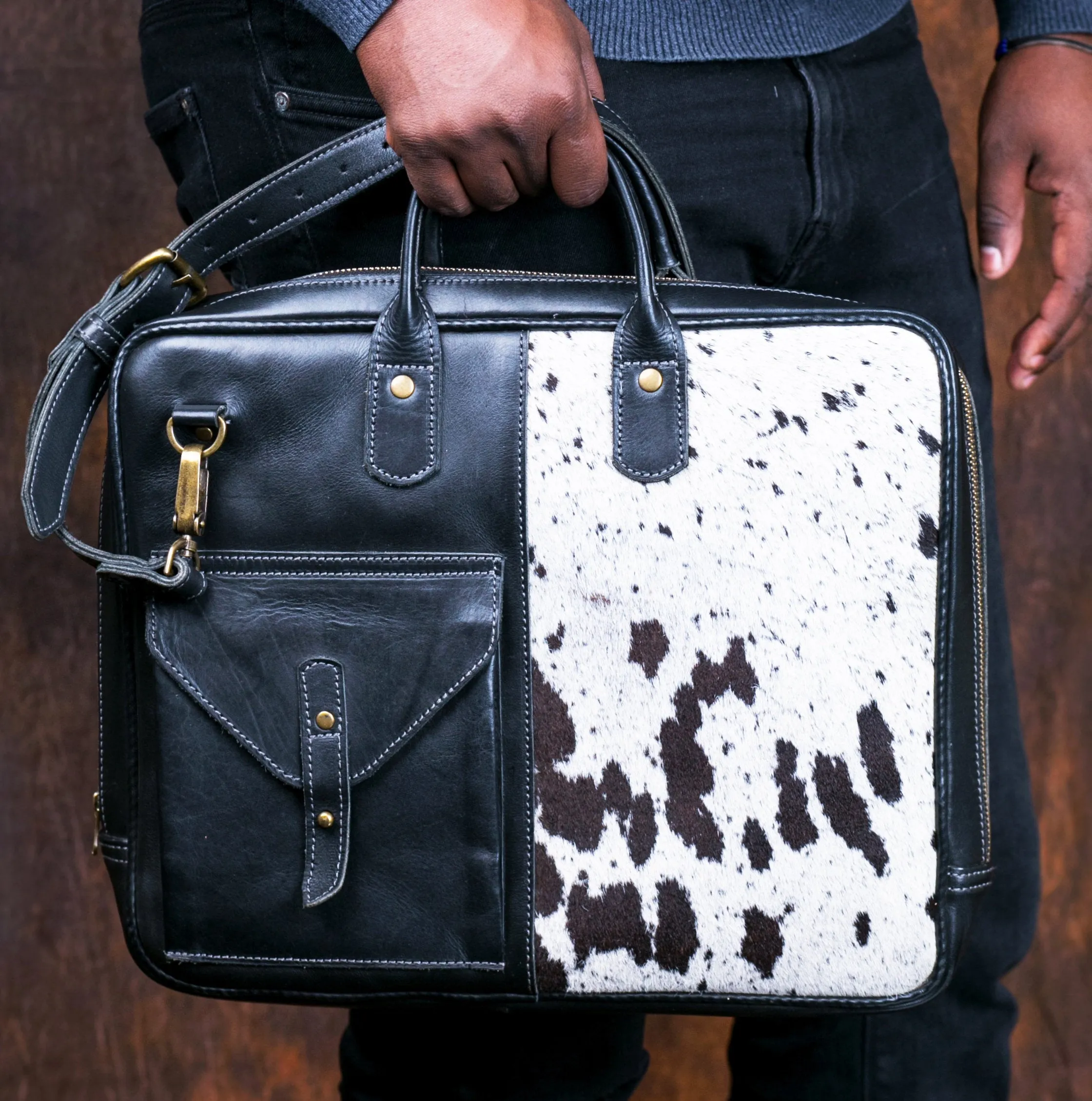 Slim Leather padded Laptop Bag
