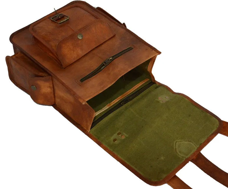 Small Leather Backpack 14"
