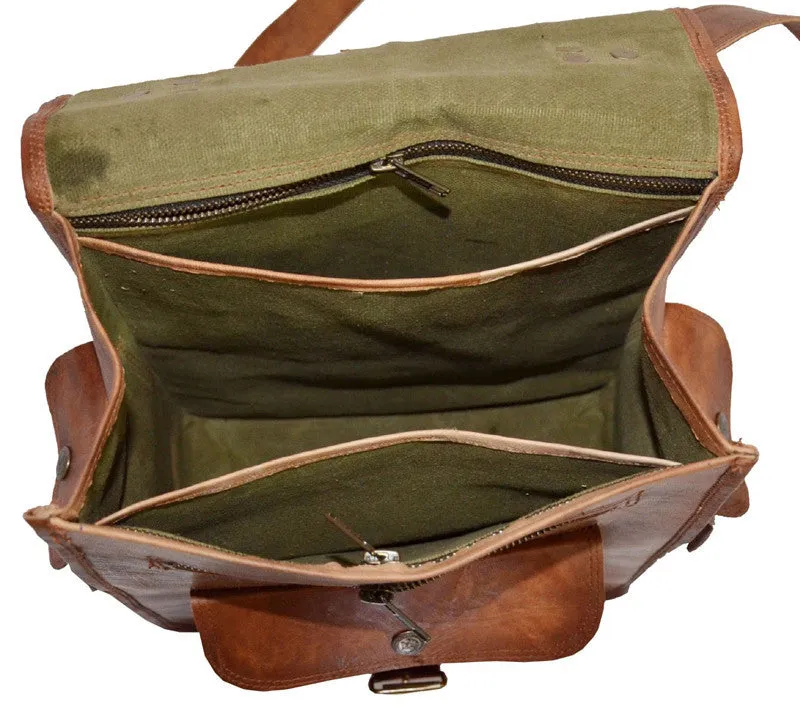 Small Leather Backpack 14"