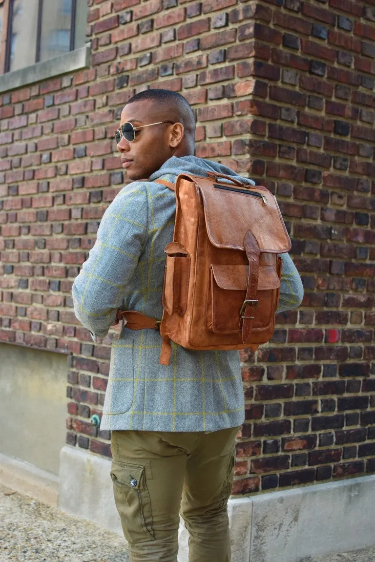 Small Leather Backpack 14"