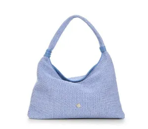 Spetses Straw Hobo Shoulder Bag Sky