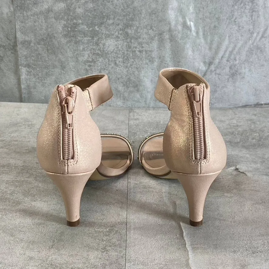 STYLE & CO Women's Blush-Silver Embellished Phillyis Two-Piece Evening Sandals