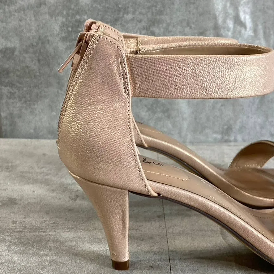 STYLE & CO Women's Blush-Silver Embellished Phillyis Two-Piece Evening Sandals