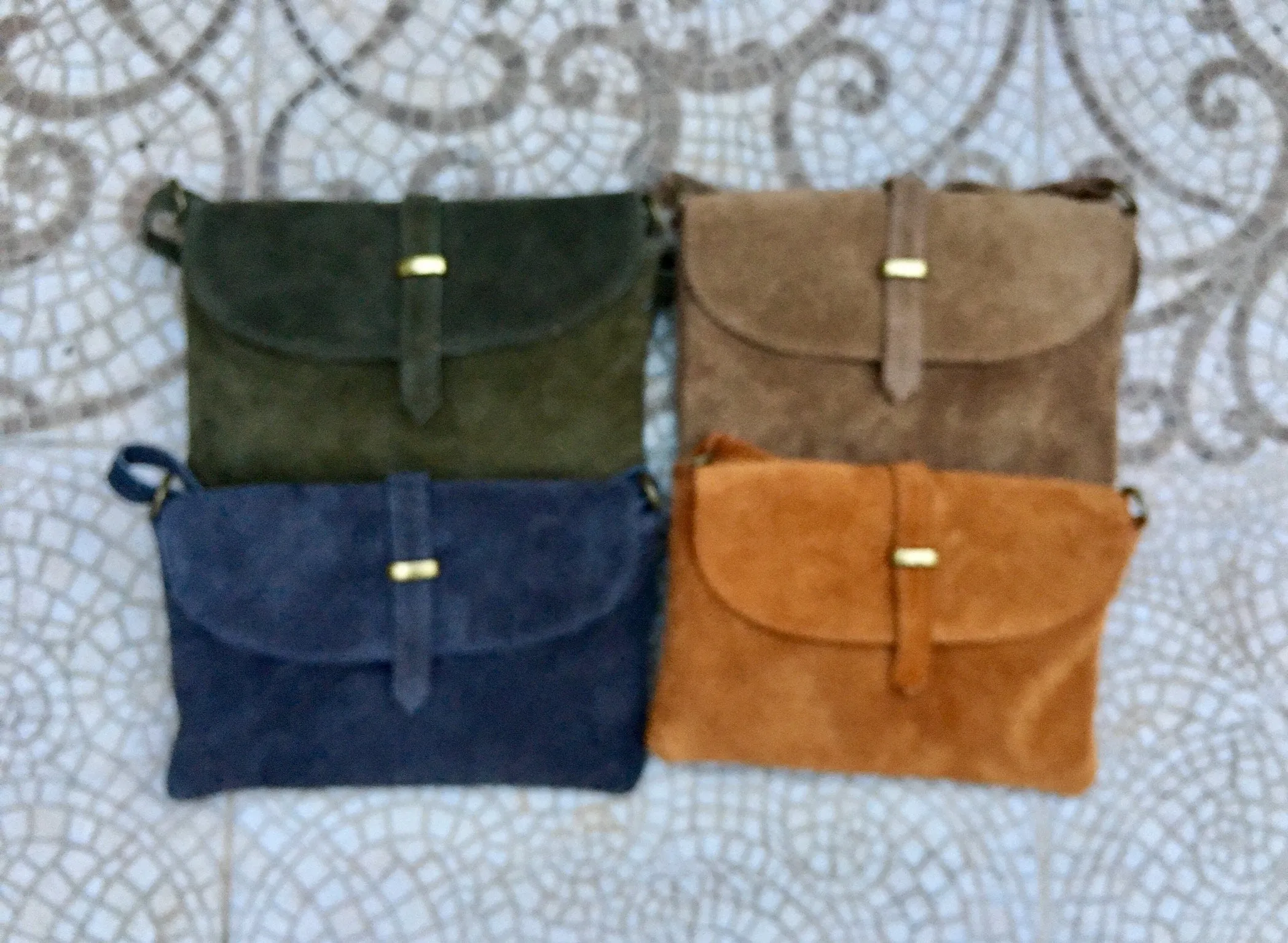Suede leather bag in  DARK BEIGE . Crossbody bag in GENUINE  leather. Light brown  small leather bag with adjustable strap and zipper.