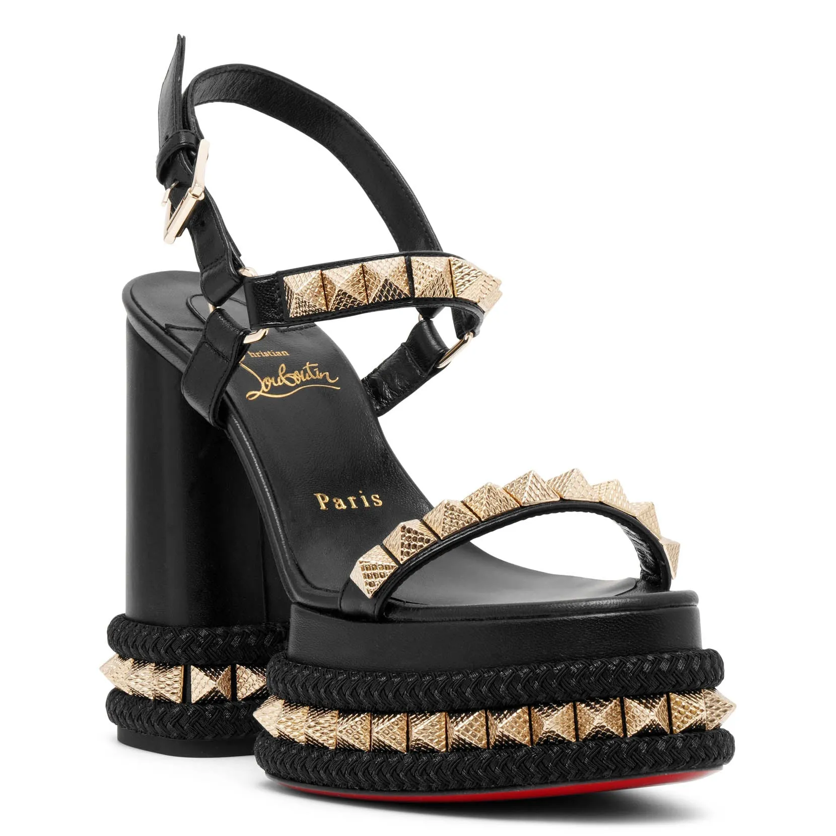 Superaclou 130 black sandals