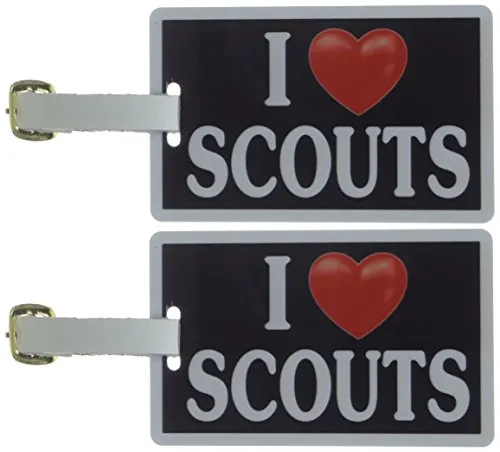 Tag Crazy I Heart Scouts Two Pack, Black/White/Red, One Size