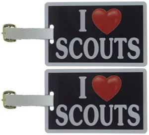 Tag Crazy I Heart Scouts Two Pack, Black/White/Red, One Size