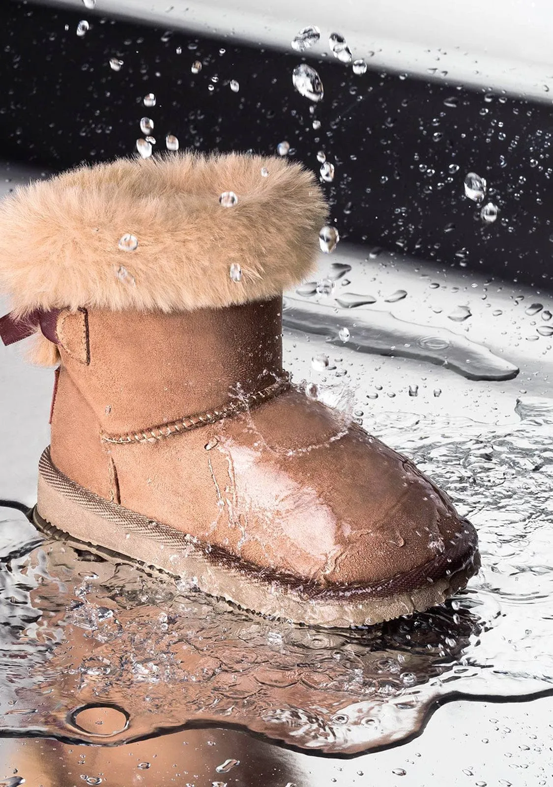 Taupe Bow Australian Boots Water Repellent