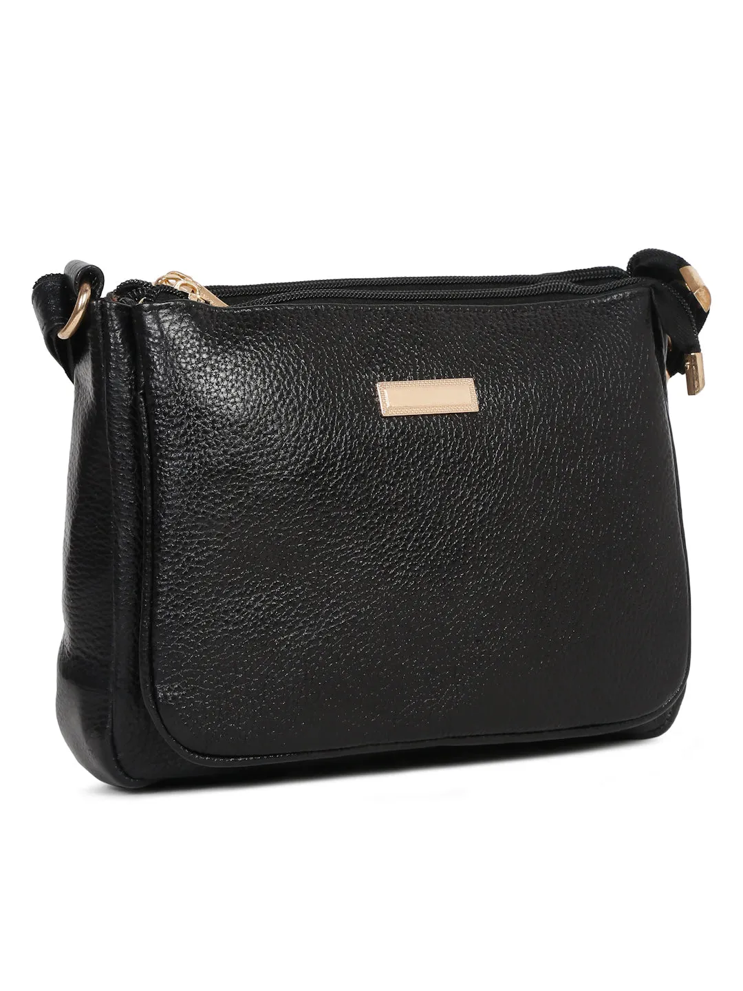 Teakwood Women's Black Sling Bag