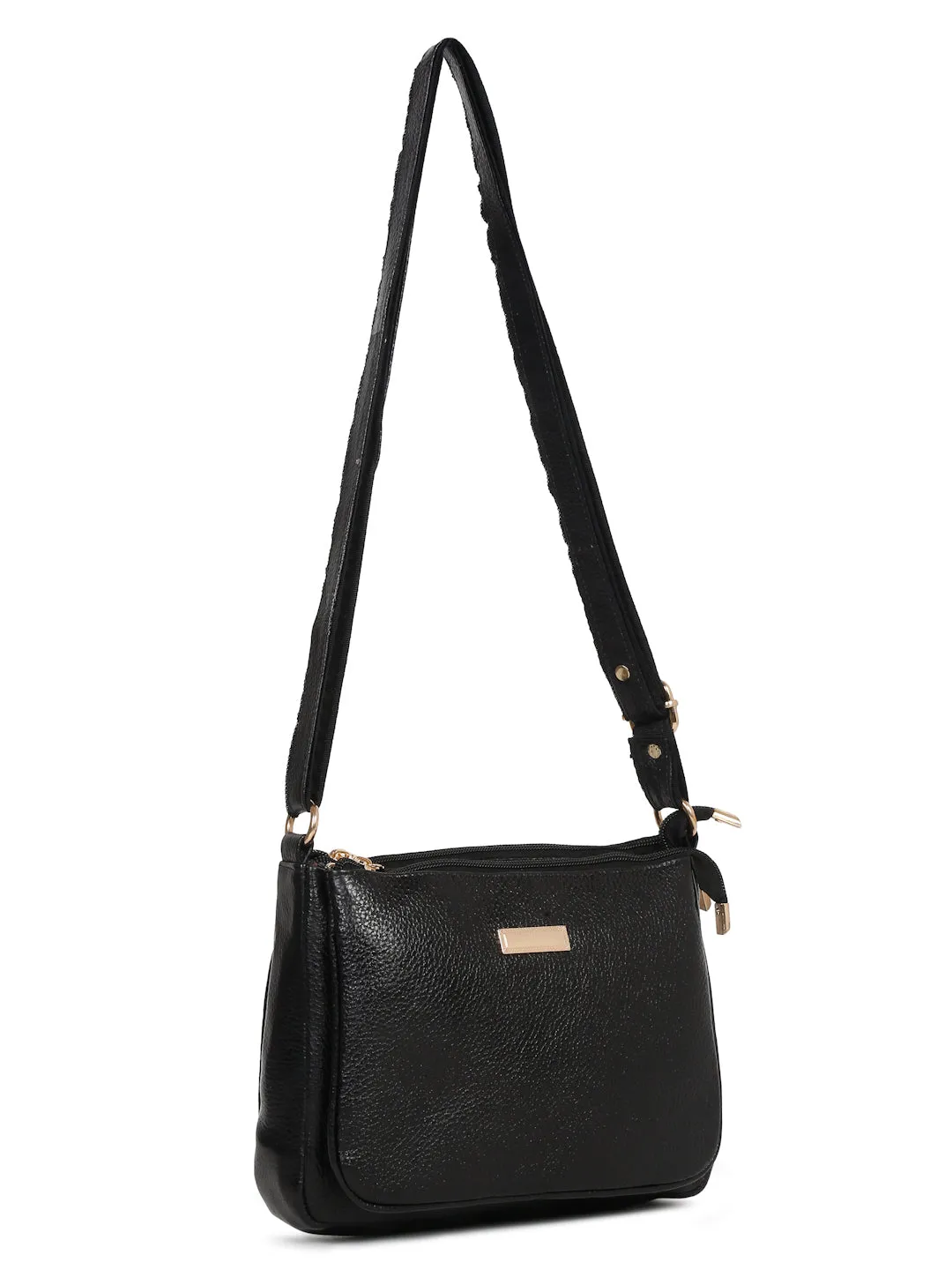 Teakwood Women's Black Sling Bag