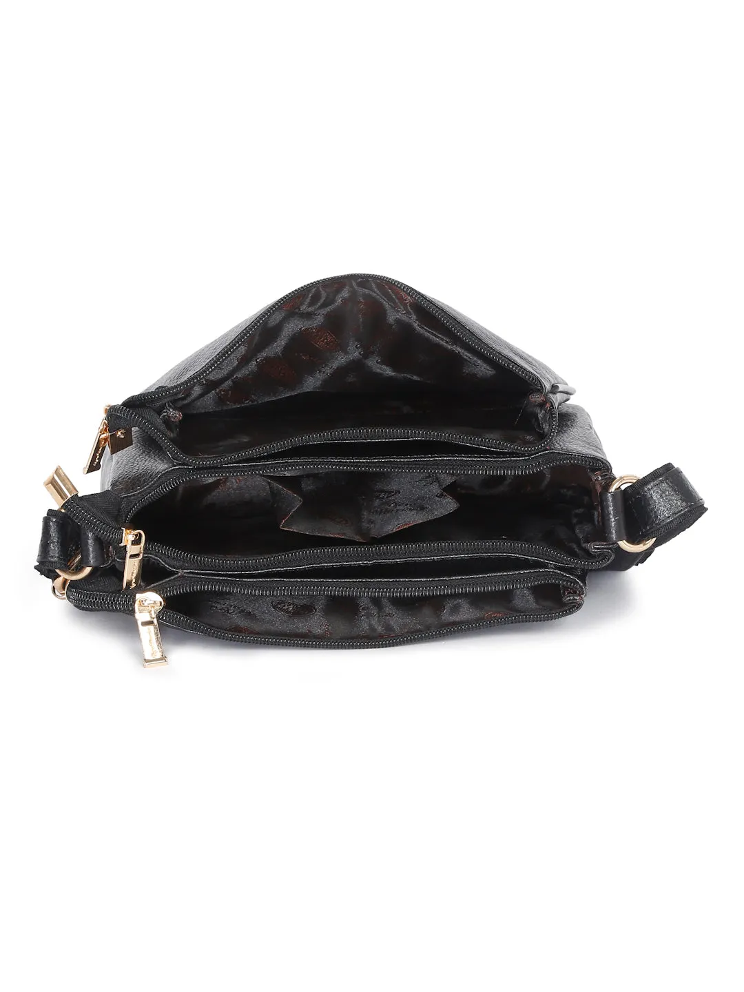 Teakwood Women's Black Sling Bag