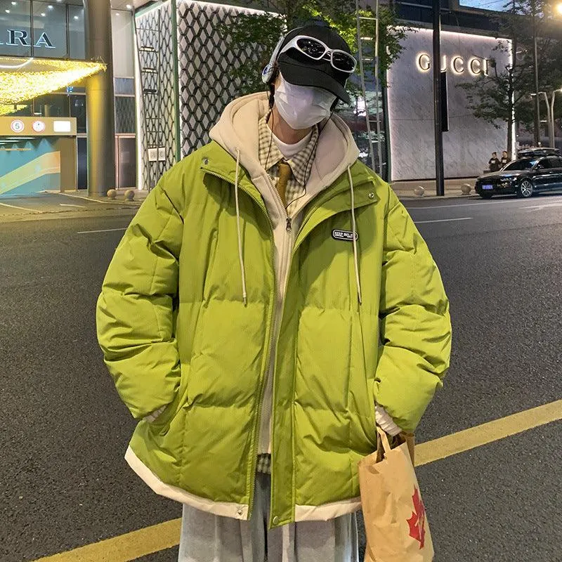 Teenagers Cotton-padded Jacket High School Students Fake Two-piece Down Cotton-padded Jacket