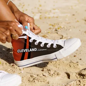 #TheDawgPound Cleveland Fan Canvas High Top Shoes