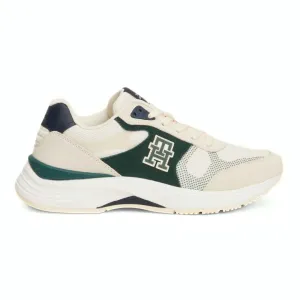 Tommy Hilfiger TH Modern Prep Suede Panel Trainers Men FM0FM04963-CRMGRN