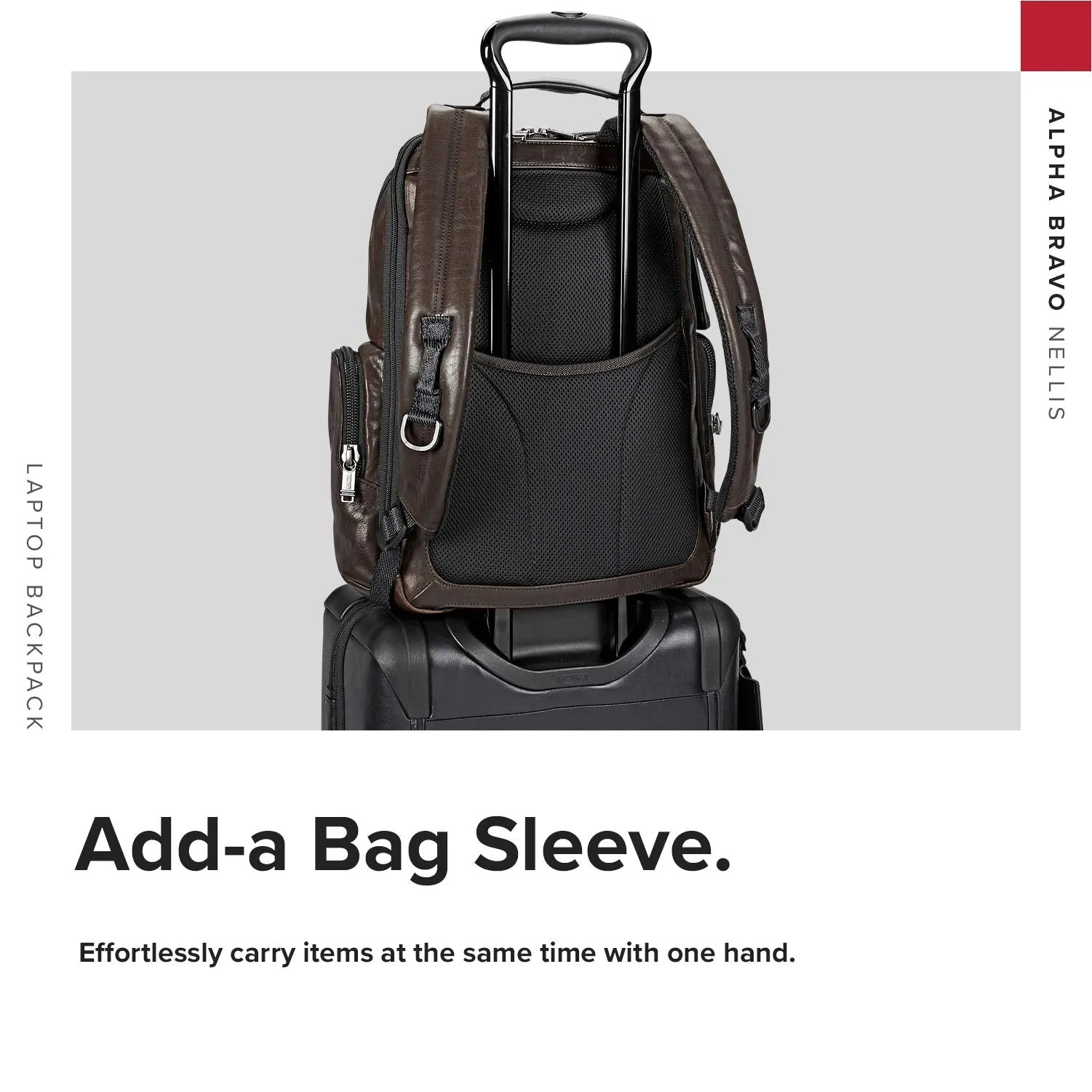 TUMI - Alpha Bravo Nellis Leather Laptop Backpack - 15 Inch Computer Bag for Men and Women - Dark Brown