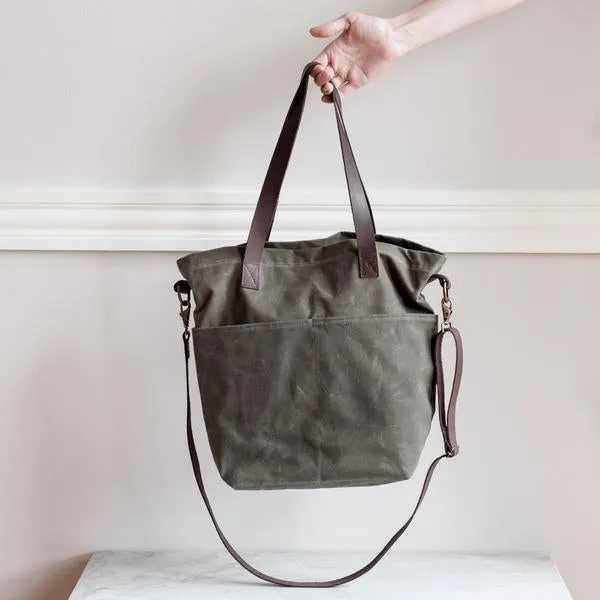 Twig & Horn - Waxed Canvas Crossbody Tote