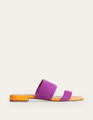 Two Strap Sandals-Rose Violet Suede