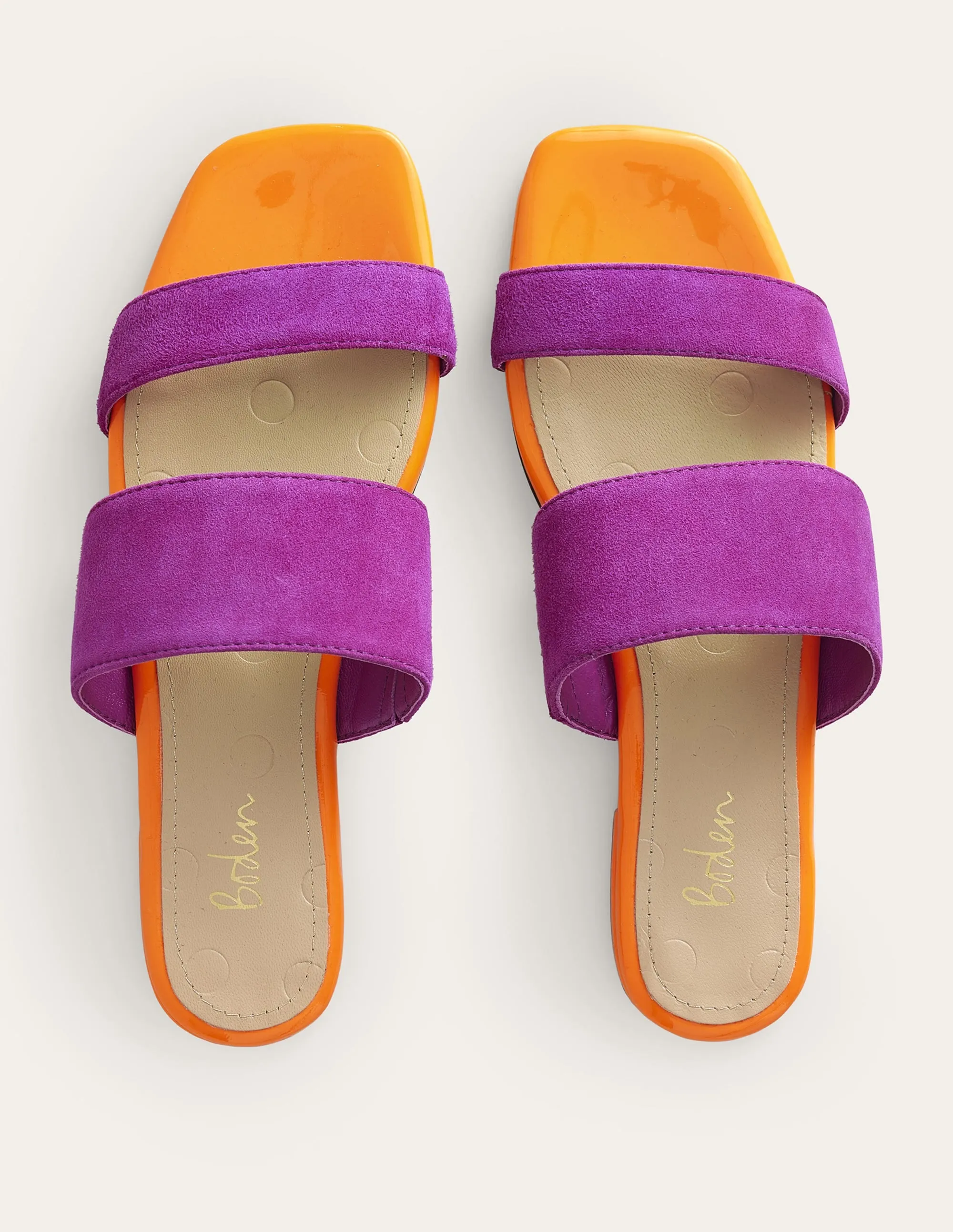 Two Strap Sandals-Rose Violet Suede