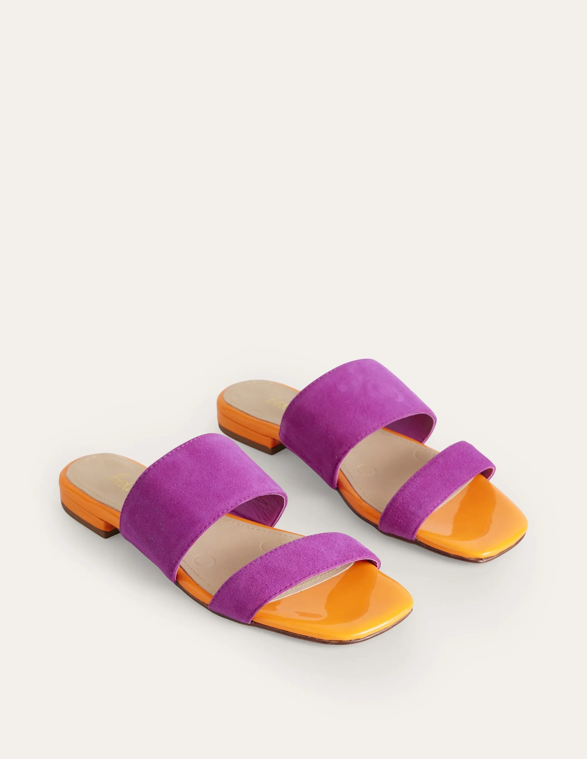 Two Strap Sandals-Rose Violet Suede