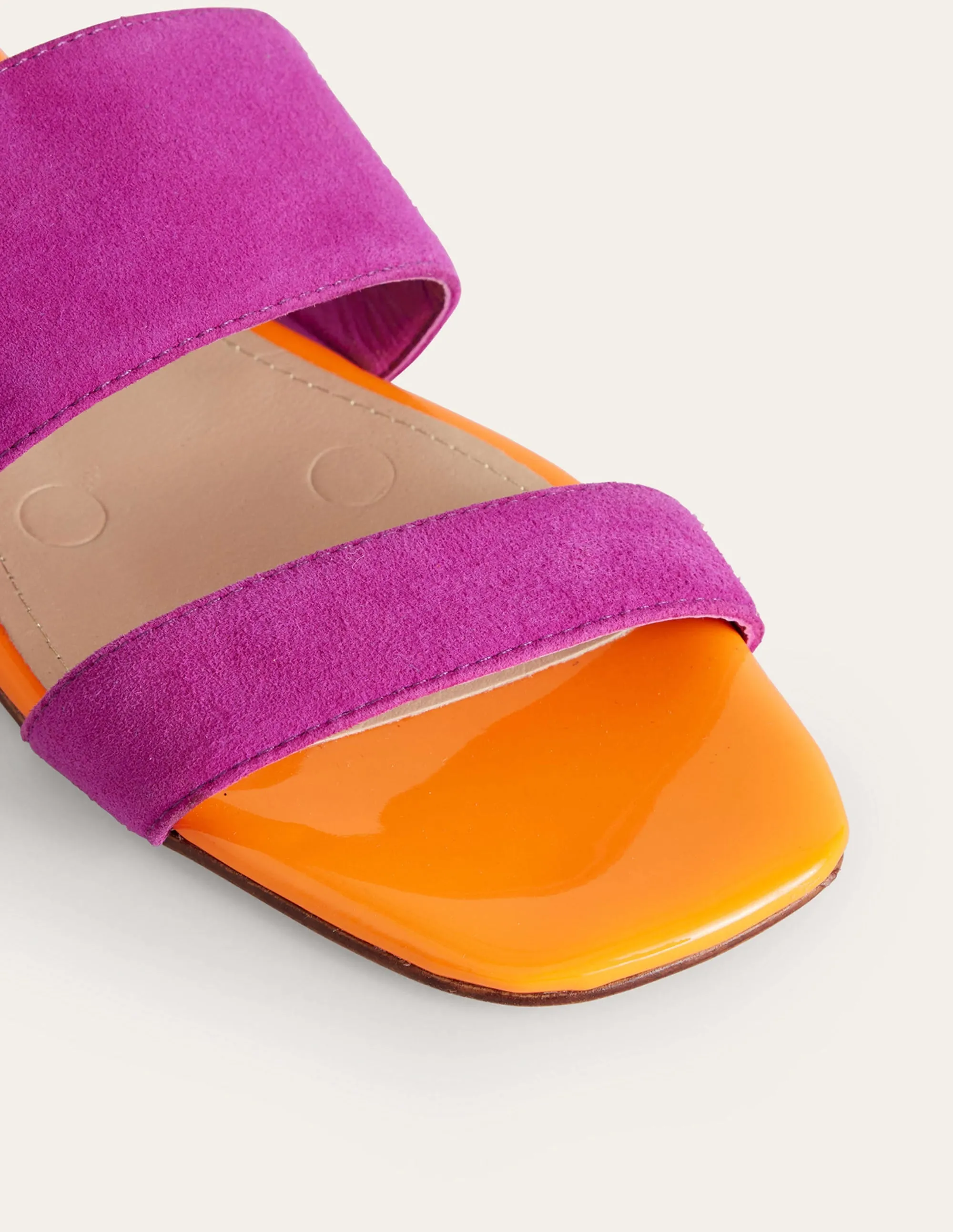 Two Strap Sandals-Rose Violet Suede