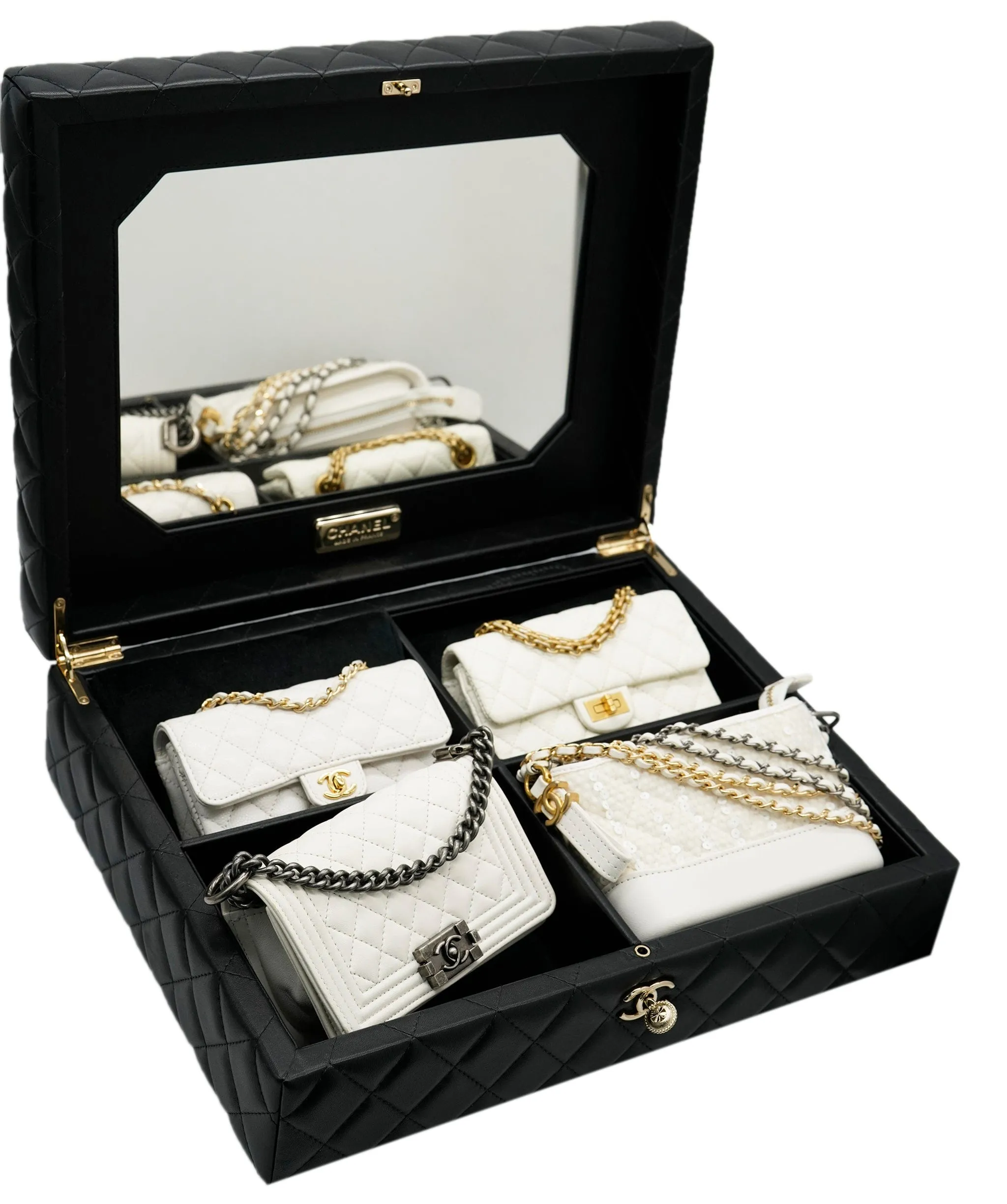 ULTRA RARE* Chanel Set of 4 Mini Iconic White Bags × 1 ASL8573