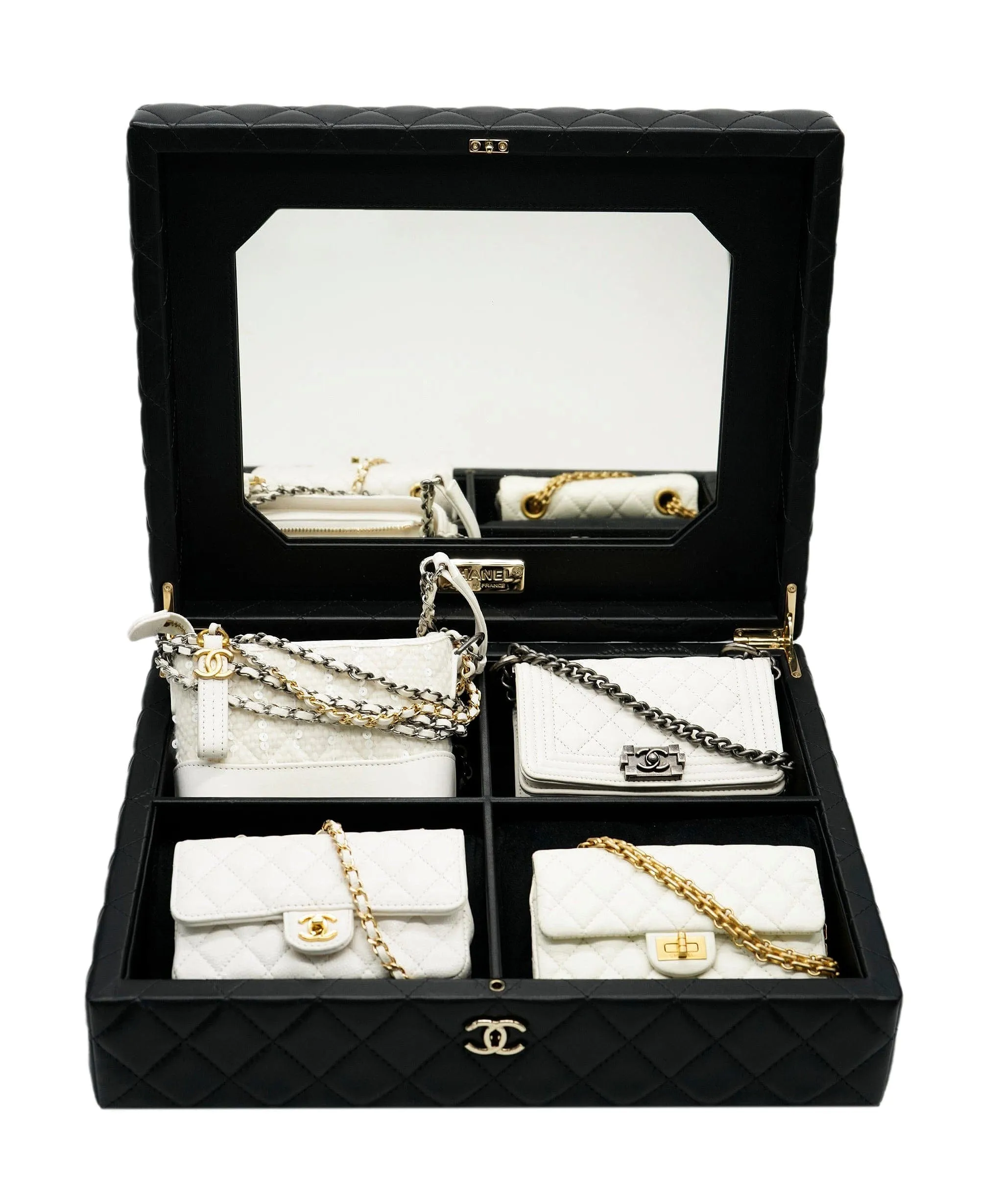 ULTRA RARE* Chanel Set of 4 Mini Iconic White Bags × 1 ASL8573