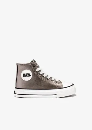 Unisex Lead Basic Hi-Top Sneakers Napa B&W