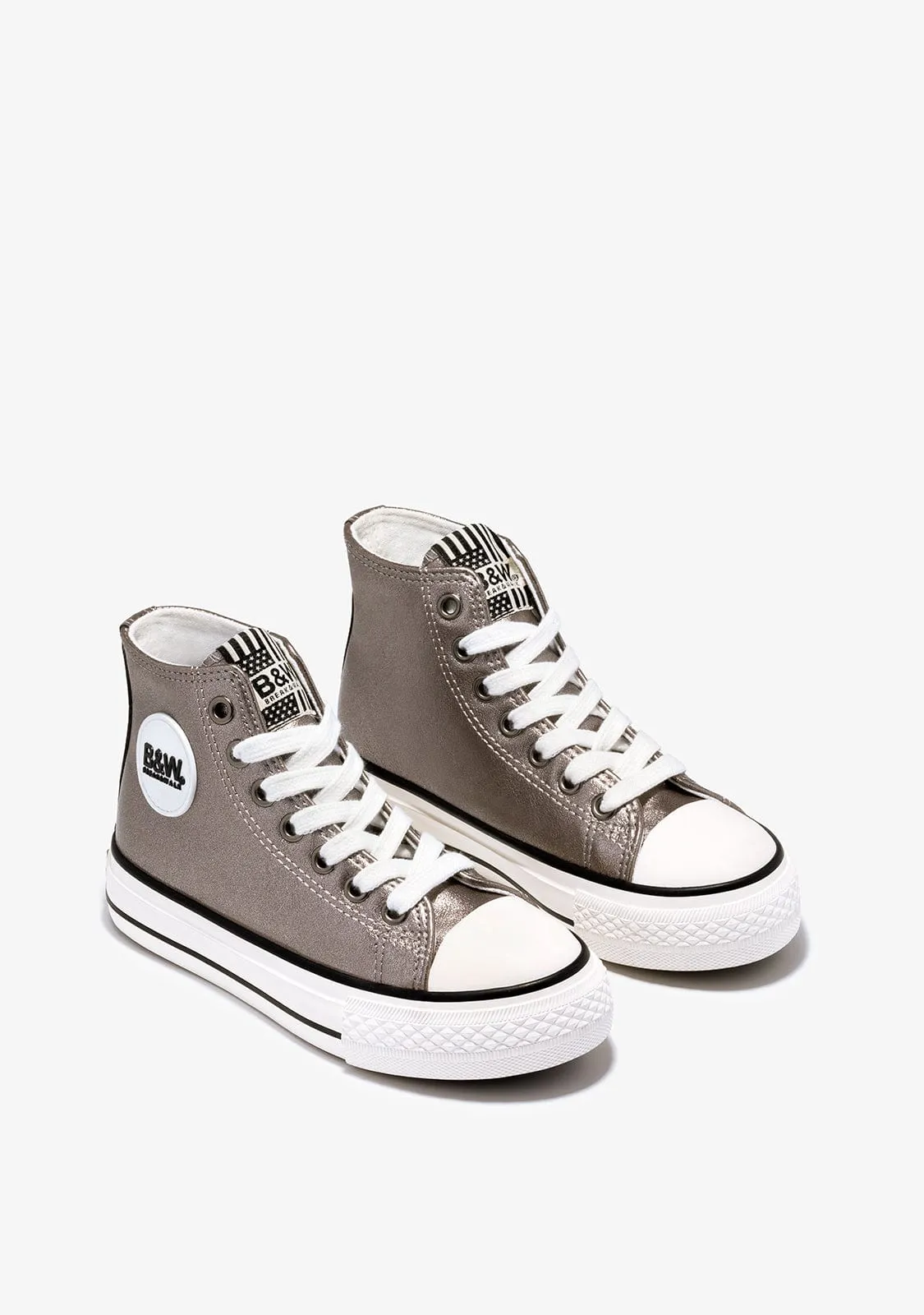 Unisex Lead Basic Hi-Top Sneakers Napa B&W
