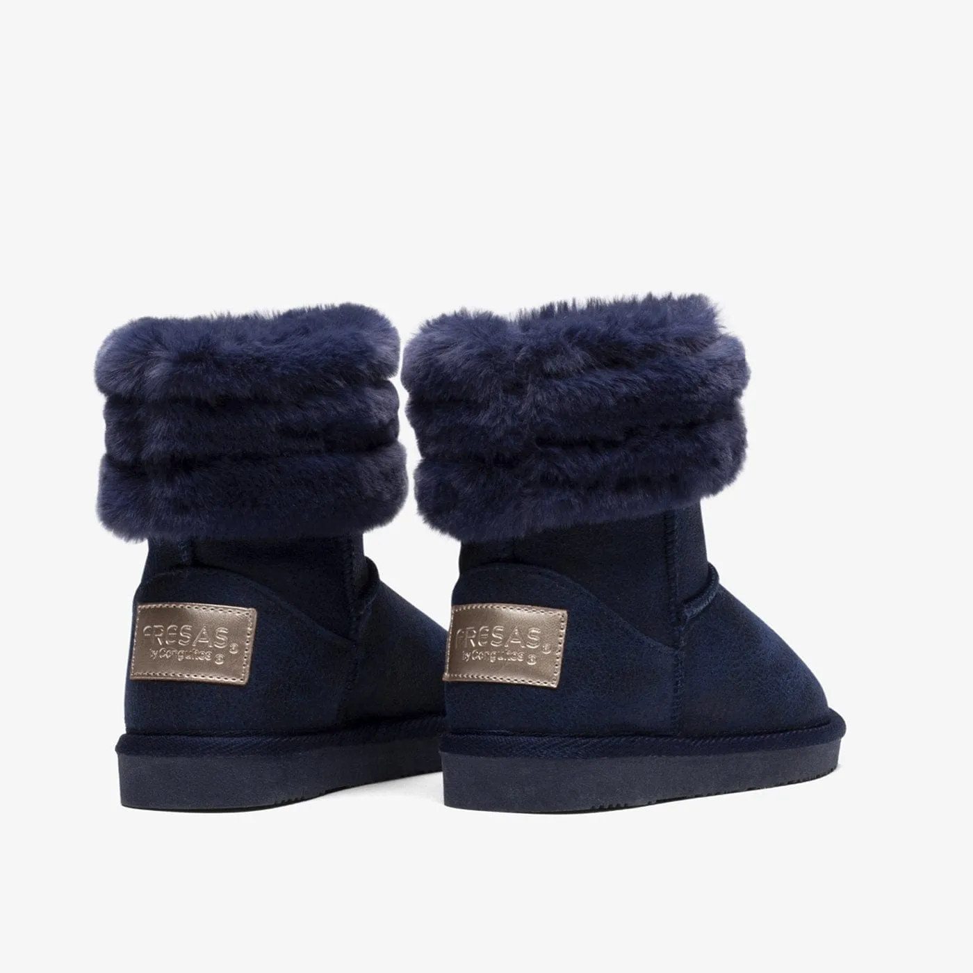 Unisex Navy Fur Australian Boots