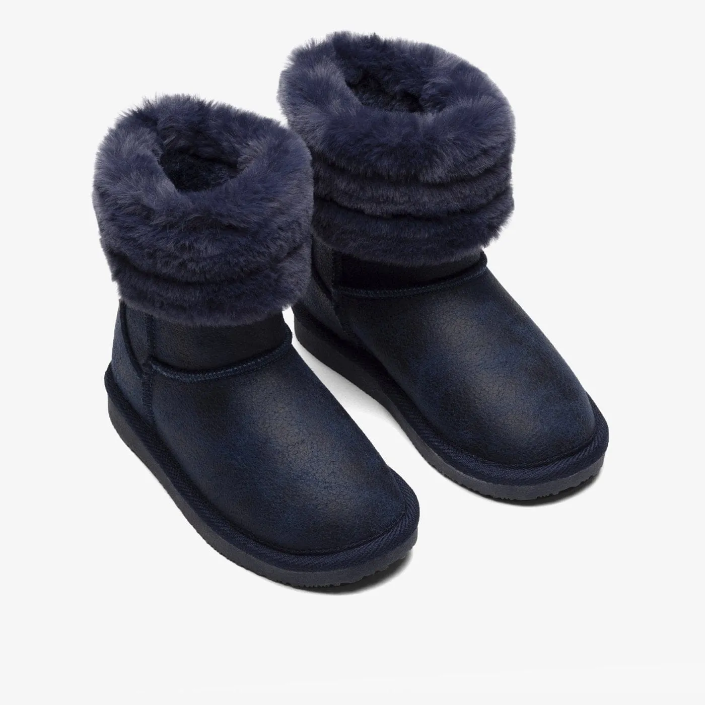 Unisex Navy Fur Australian Boots
