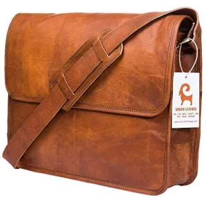 Urban Leather Messenger Bags for Men & Women New Job Gifts for Teen Boys - Laptop Shoulder Bag -