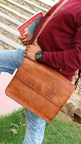 Urban Leather Messenger Bags for Men & Women New Job Gifts for Teen Boys - Laptop Shoulder Bag -
