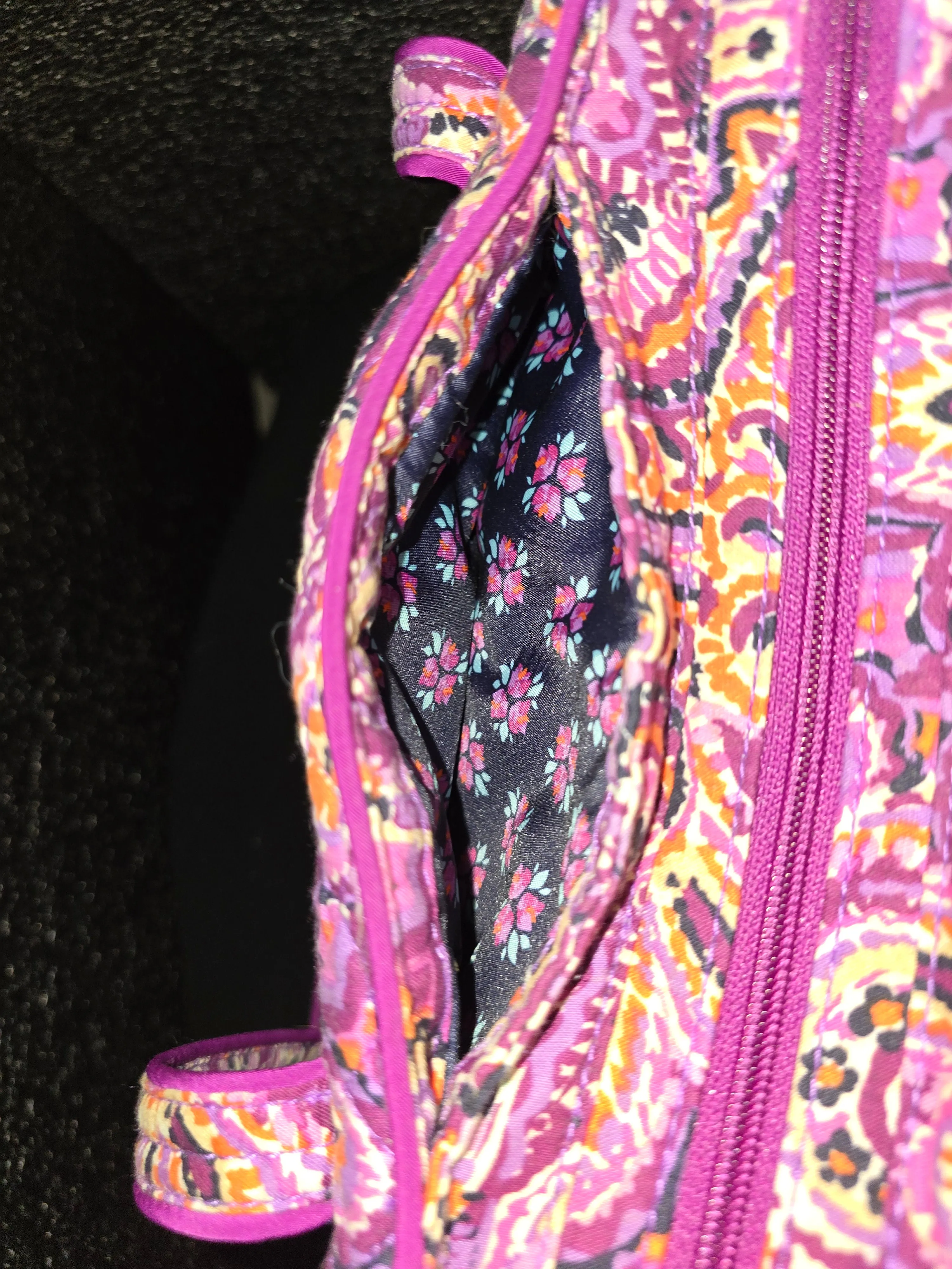 Vera Bradley Dream Tapestry Purple Paisley Tote Satchel Shoulderbag with Wallet