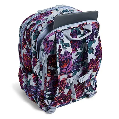 Vera Bradley Signature Cotton XL Campus Backpack, Neon Blooms