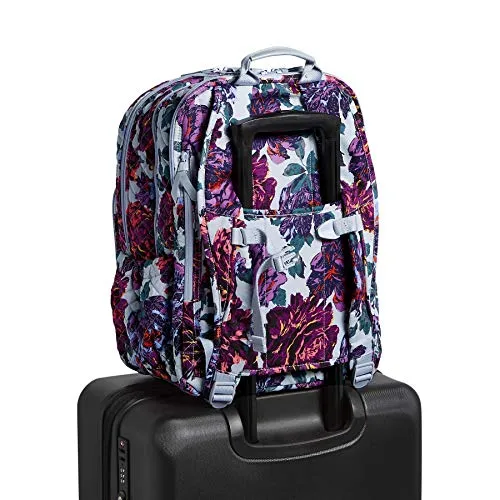 Vera Bradley Signature Cotton XL Campus Backpack, Neon Blooms