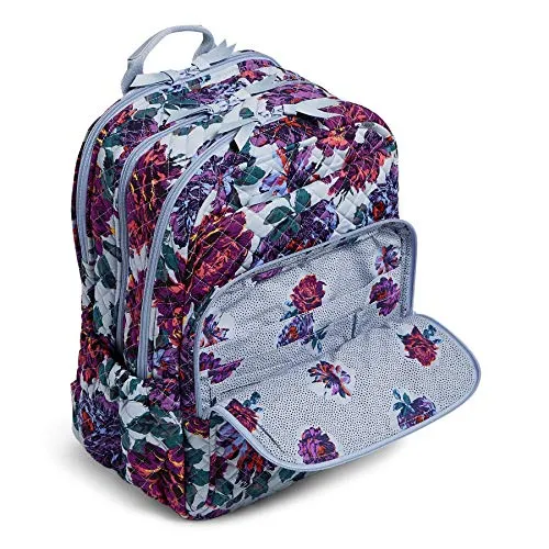 Vera Bradley Signature Cotton XL Campus Backpack, Neon Blooms