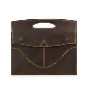 Vintage Genuine Leather Laptop Sleeve Case Men Fashion Casual Office Bag for MacBook