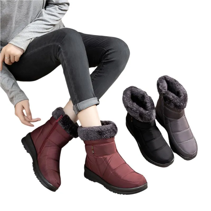 Winter Snow Boots Winter Warm Shoes For Women Low Heel Boots