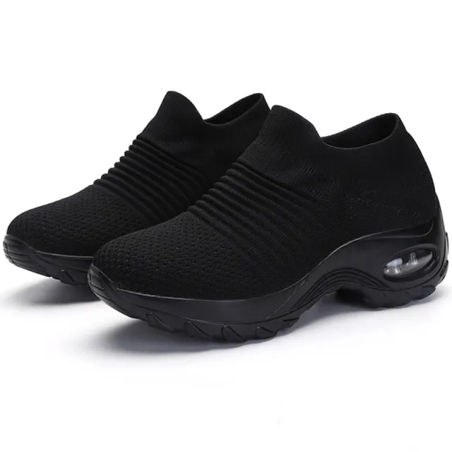 Women Sneakers Thick Bottom Wedge Shoes