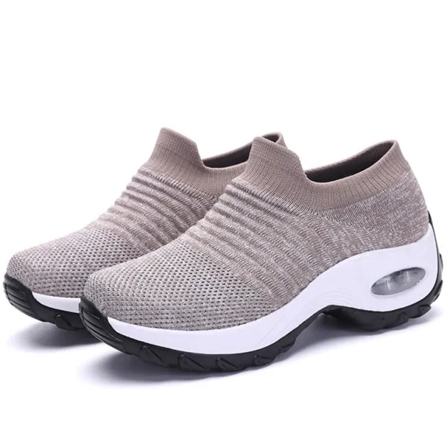 Women Sneakers Thick Bottom Wedge Shoes