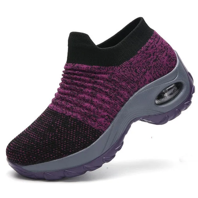 Women Sneakers Thick Bottom Wedge Shoes